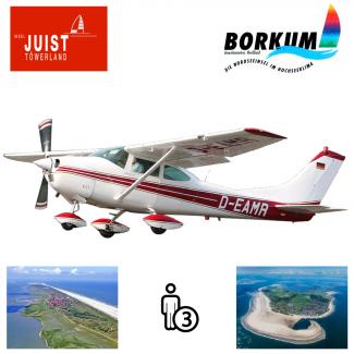 Proefles | Vliegles Cessna 182 Eelde - Juist - Borkum - Eelde (2 eilandenvlucht)