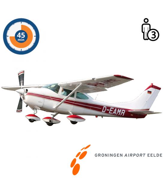 Proefles | Vliegles | Rondvlucht Cessna 182 Skylane Groningen Airport Eelde (45 minuten)