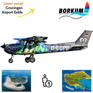 Proefles | Vliegles Cessna 150 Eelde - Borkum - Eelde (eilandvlucht)